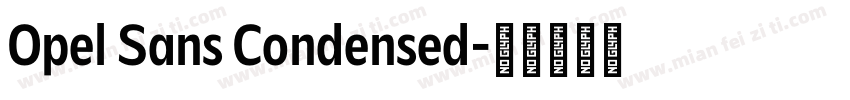 Opel Sans Condensed字体转换
